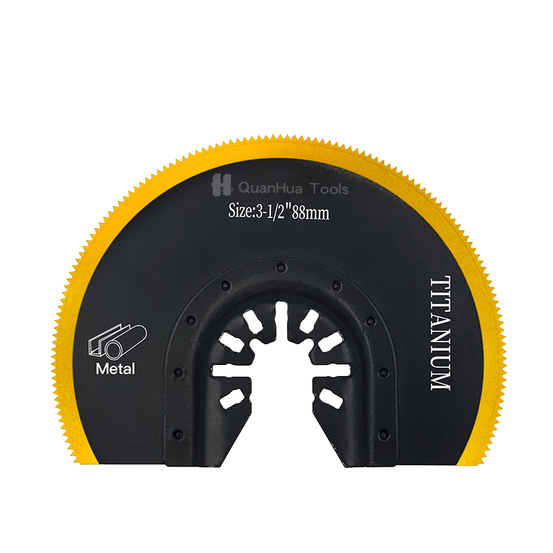 88 mm-es titán bevonatú bimetál félkör alakú fa fűrészlap QH-1007HK-DT-2